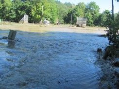 Flood Waters recede one day after Hurricane Irene