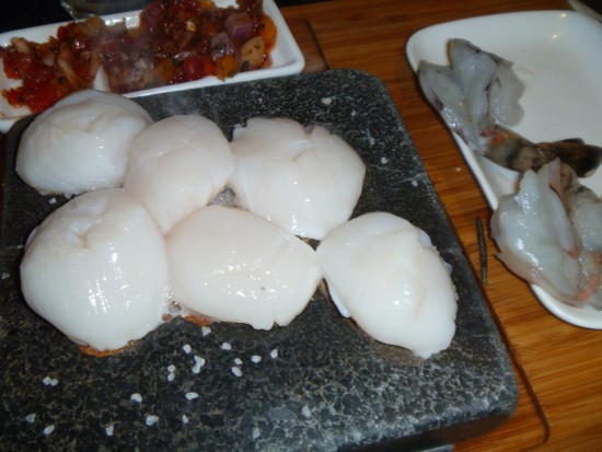 Black Rock Steakhouse scallops and shrimp