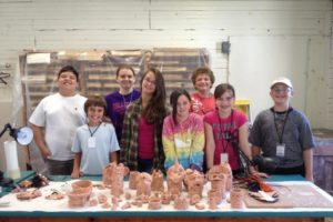 kids and family at fletcher farm art school