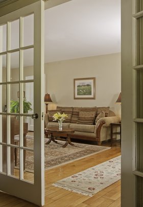 french doors leading in to sitting area