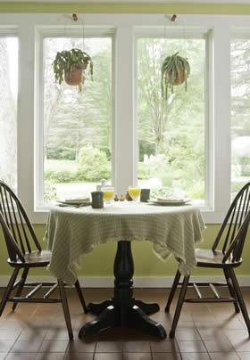 sunny room with table for two