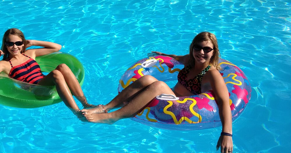 Picture of people in the pool.